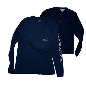 Vineyard Vines Women’s Lot Of 2 Small Long Sleeve T Shirt Cardigan Sweater